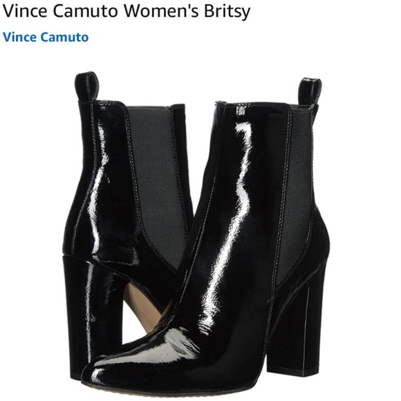 Vince Camuto Shoes - NEW Vince Camuto Black Patten Leather Booties